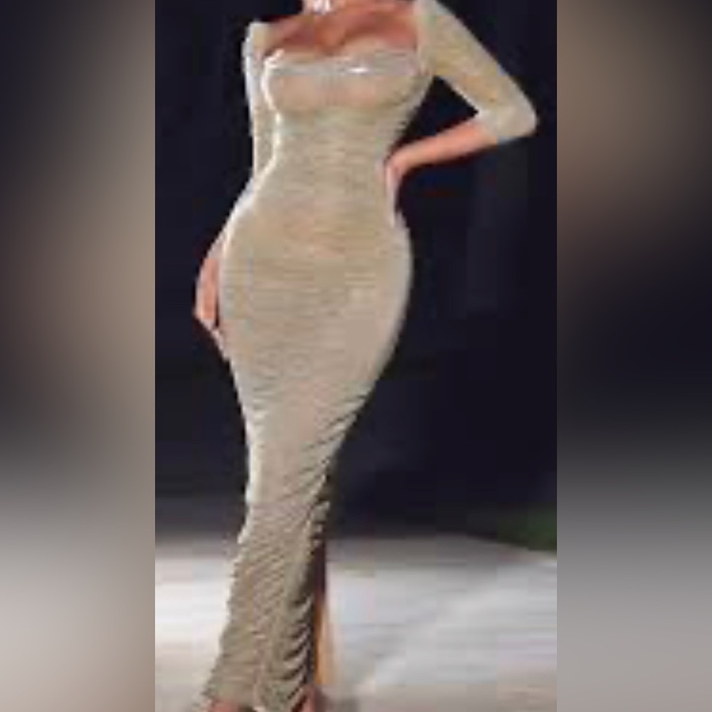 Gold Sorrel Evening Dress